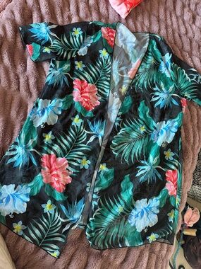 Floral swim cover up